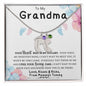 To My Grandma | Custom Baby Feet Necklace with Birthstone