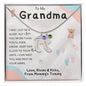 To My Grandma | Custom Baby Feet Necklace with Birthstone