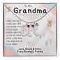 To My Grandma | Custom Baby Feet Necklace with Birthstone
