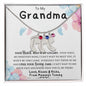 To My Grandma | Custom Baby Feet Necklace with Birthstone