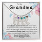 To My Grandma | Custom Baby Feet Necklace with Birthstone