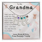 To My Grandma | Custom Baby Feet Necklace with Birthstone