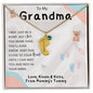 To My Grandma | Custom Baby Feet Necklace with Birthstone