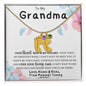 To My Grandma | Custom Baby Feet Necklace with Birthstone