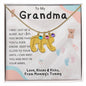 To My Grandma | Custom Baby Feet Necklace with Birthstone