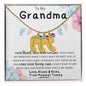 To My Grandma | Custom Baby Feet Necklace with Birthstone