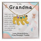 To My Grandma | Custom Baby Feet Necklace with Birthstone