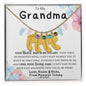 To My Grandma | Custom Baby Feet Necklace with Birthstone