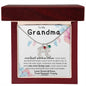 To My Grandma | Custom Baby Feet Necklace with Birthstone