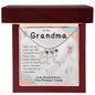 To My Grandma | Custom Baby Feet Necklace with Birthstone