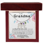 To My Grandma | Custom Baby Feet Necklace with Birthstone
