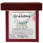 To My Grandma | Custom Baby Feet Necklace with Birthstone