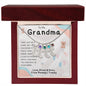 To My Grandma | Custom Baby Feet Necklace with Birthstone