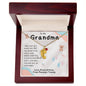 To My Grandma | Custom Baby Feet Necklace with Birthstone