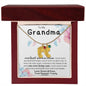 To My Grandma | Custom Baby Feet Necklace with Birthstone