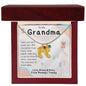 To My Grandma | Custom Baby Feet Necklace with Birthstone