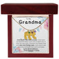 To My Grandma | Custom Baby Feet Necklace with Birthstone