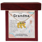 To My Grandma | Custom Baby Feet Necklace with Birthstone