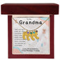 To My Grandma | Custom Baby Feet Necklace with Birthstone