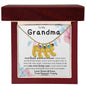 To My Grandma | Custom Baby Feet Necklace with Birthstone