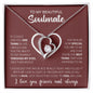 TO MY BEAUTIFUL SOULMATE | Forever Love Necklace | Gift from husband, Gift for soulmate, Anniversary necklace, Gift for Wife, Birthday gift