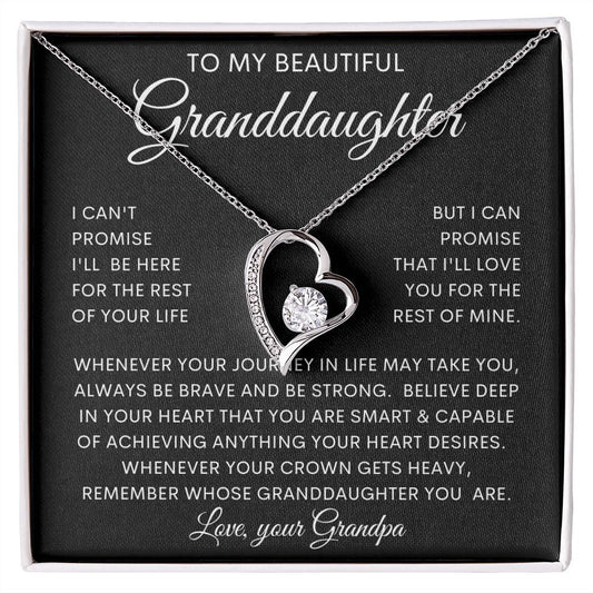 To My Beautiful Granddaughter From Grandpa | Forever Love Necklace