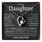 TO MY DAUGHTER FROM DAD | Forever Love Necklace | Daughter Birthday, Gift For Daughter, Gift From Dad, Dad To Daughter, Gift Daughter Necklace, Father Daughter Gift