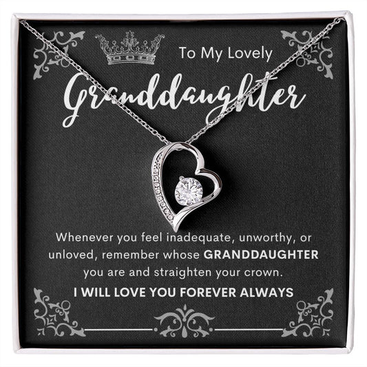 To My Lovely Granddaughter | Forever Love Necklace