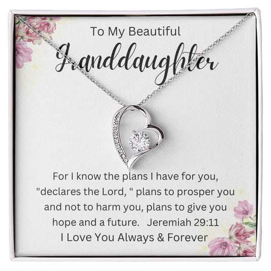 To My Beautiful Granddaughter | Forever Love Necklace