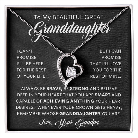 To My Beautiful Great Granddaughter | Forever Love Necklace