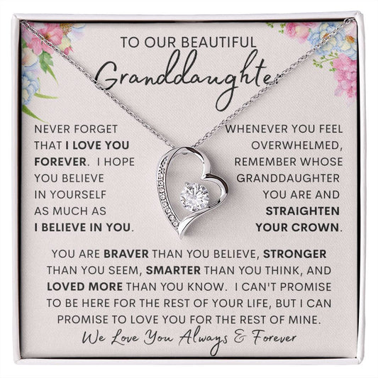 TO OUR BEAUTIFUL GRANDDAUGHTER | To my granddaughter, Birthday gift, Gift from grandma, Gift from grandpa