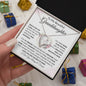 To My Beautiful Granddaughter | Forever Love Necklace White Gold Finish | Braver, Stronger, Smarter
