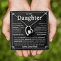 TO MY DAUGHTER FROM DAD | Forever Love Necklace | Daughter Birthday, Gift From Dad, Dad To Daughter Gift, Daughter Father Gift