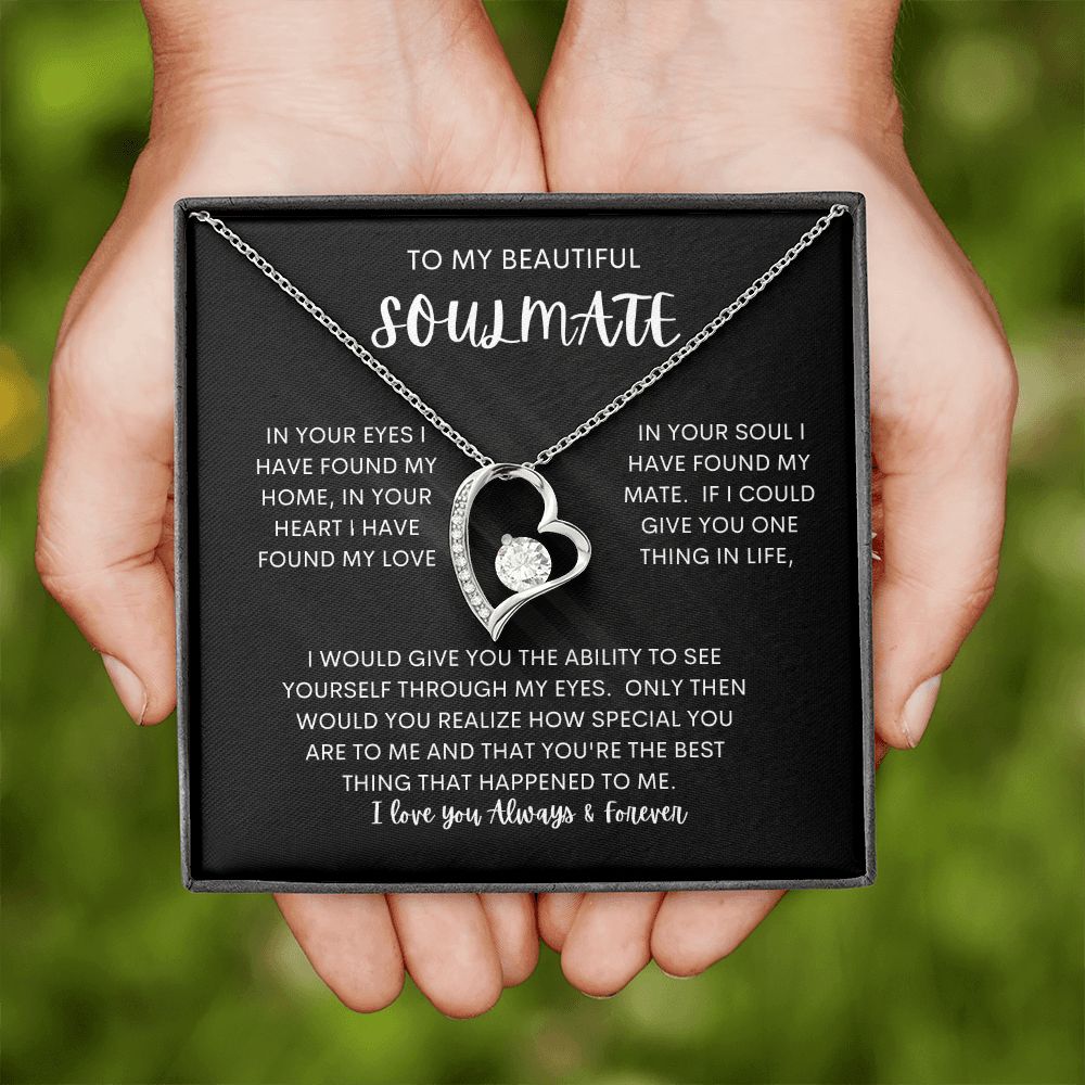 TO MY BEAUTIFUL SOULMATE | Soulmate gift, Anniversary gift, Wife necklace, Birthday gift