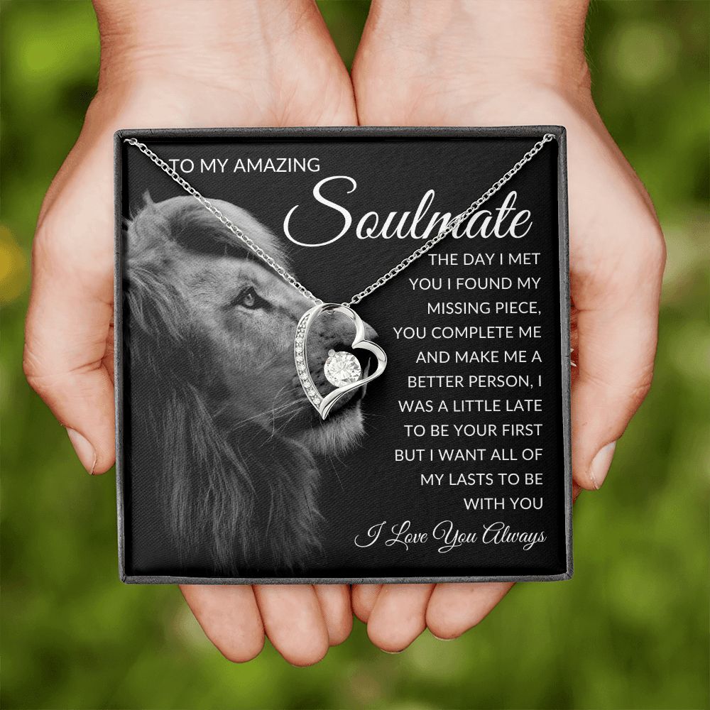 TO MY AMAZIN SOULMATE | To My Soulmate, Gift for soulmate, Anniversary gift, Girlfriend necklace, Gift for wife, Birthday gift