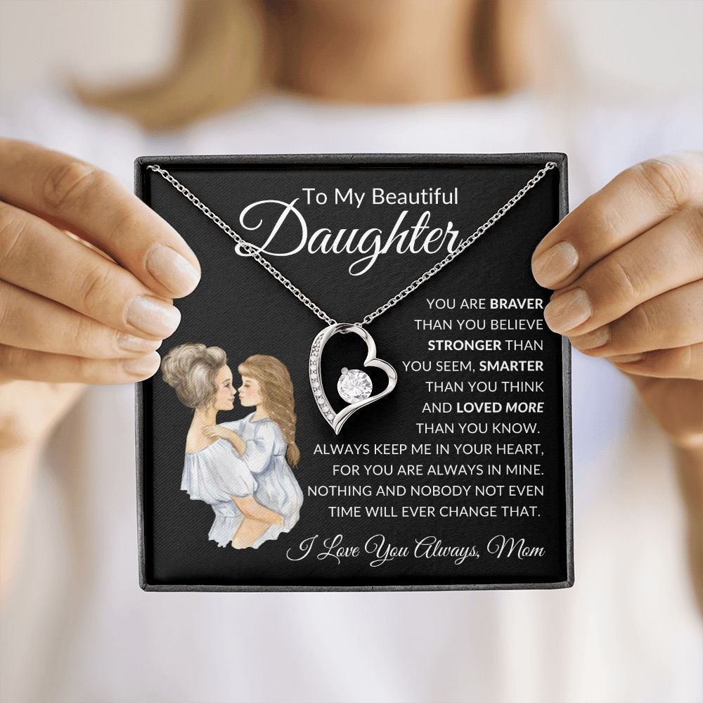 To My Beautiful Daughter | Forever Love Necklace