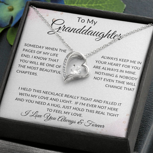 To My Granddaughter | Love Knot Necklace | Birthday gift, Graduation gift, Gift from grandma, Gift from grandpa