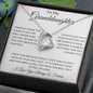 To My Granddaughter | Love Knot Necklace | Birthday gift, Graduation gift, Gift from grandma, Gift from grandpa