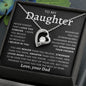 TO MY DAUGHTER FROM DAD | Forever Love Necklace | Daughter Birthday, Gift For Daughter, Gift From Dad, Dad To Daughter, Gift Daughter Necklace, Father Daughter Gift