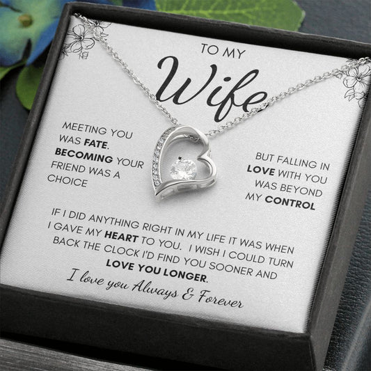 To My Wife | Forever Love Necklace | I Gave My Heart To You