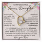 TO MY BONUS DAUGHTER | Daughter Necklace, Birthday Gift, Mother Daughter Gift, Gifts For Daughter, Gift From Mom