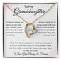 To My Granddaughter | Love Knot Necklace | Birthday gift, Graduation gift, Gift from grandma, Gift from grandpa
