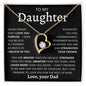 TO MY DAUGHTER FROM DAD | Forever Love Necklace | Daughter Birthday, Gift For Daughter, Gift From Dad, Dad To Daughter, Gift Daughter Necklace, Father Daughter Gift