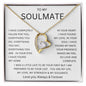 TO MY SOULMATE | Forever Love Necklace | Wife anniversary girlfriend necklace to Gift for soulmate gift for her