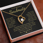 To My Beautiful Soulmate | Forever Love Necklace Yellow Gold Finish | Soulmate gift, Anniversary gift, Gift for soulmate Wife necklace