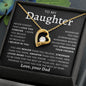 TO MY DAUGHTER FROM DAD | Forever Love Necklace | Daughter Birthday, Gift For Daughter, Gift From Dad, Dad To Daughter, Gift Daughter Necklace, Father Daughter Gift