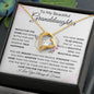 To My Beautiful Granddaughter | Forever Love Necklace White Gold Finish | Braver, Stronger, Smarter