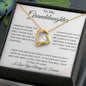 To My Granddaughter | Love Knot Necklace | Birthday gift, Graduation gift, Gift from grandma, Gift from grandpa