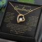To My Beautiful Soulmate | Forever Love Necklace Yellow Gold Finish | Soulmate gift, Anniversary gift, Gift for soulmate Wife necklace