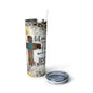Let Me Pray Skinny Steel Tumbler with Straw, 20oz